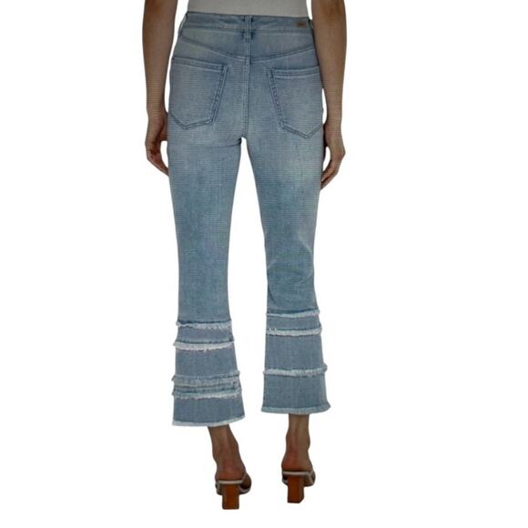 Liverpool Hannah Tiered Frayed Crop Flare, Size 8/29 - Picture 2 of 6